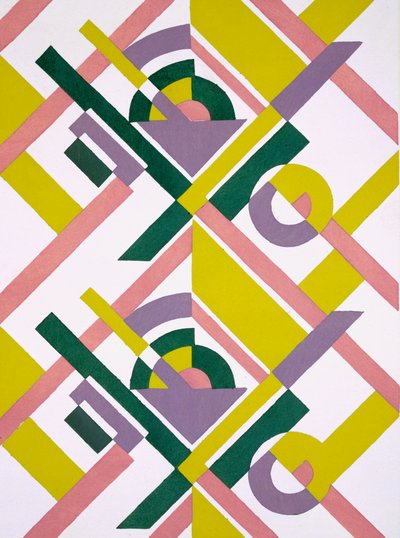 تصميم من "ديكورات التركيبات الجديدة" ، أواخر عشرينيات القرن العشرين (طبعة استنسل) بواسطة سيرج غلادكي